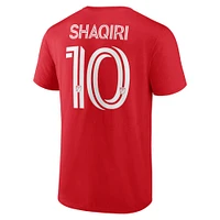 Men's Fanatics Xherdan Shaqiri Red Chicago Fire Authentic Stack Name & Number T-Shirt