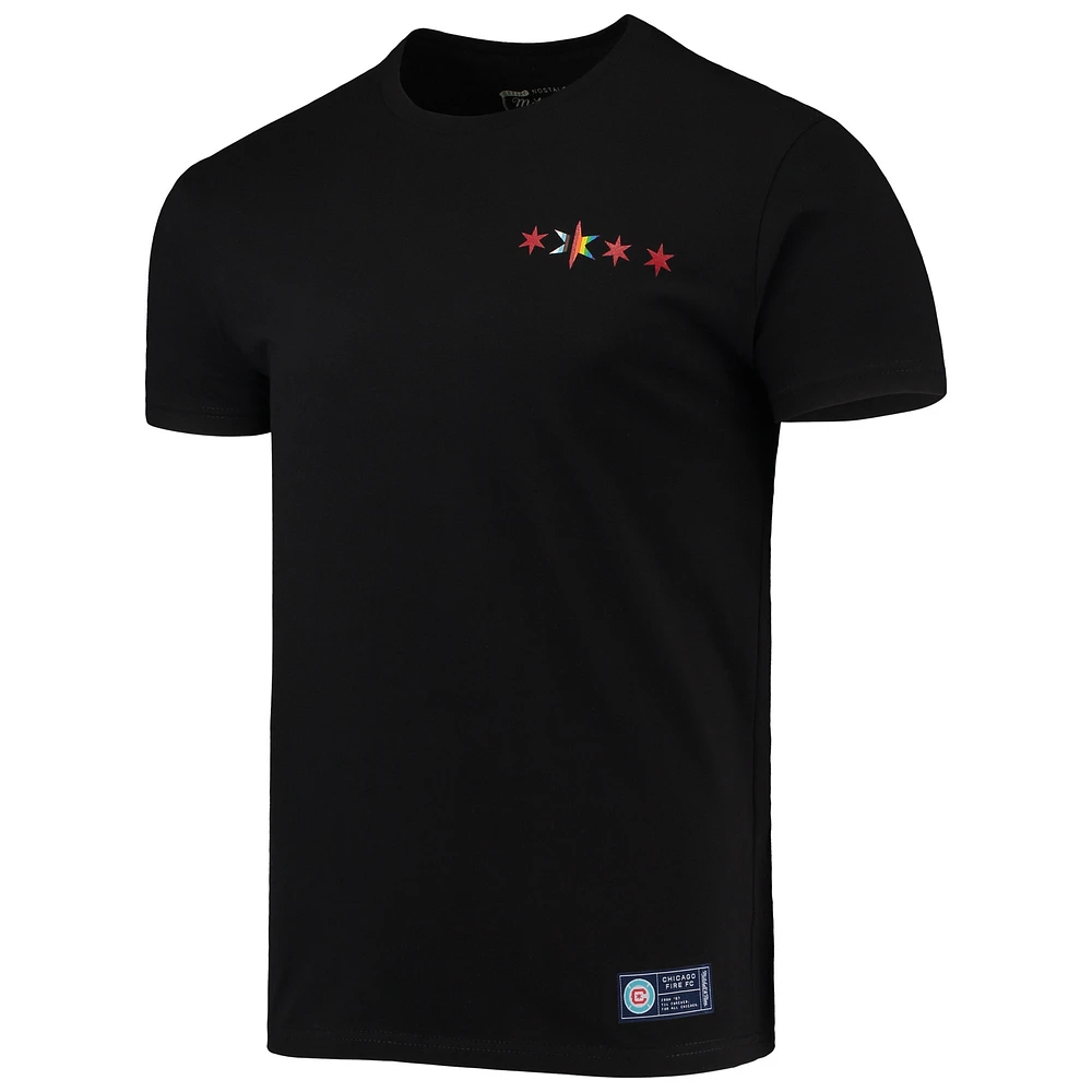 Men's Mitchell & Ness Black Chicago Fire Team Pride T-Shirt