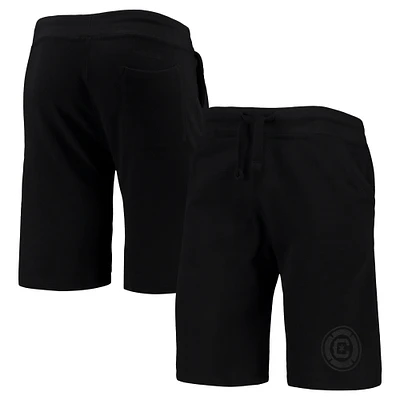 Men's Mitchell & Ness Chicago Fire All Black Fleece Shorts