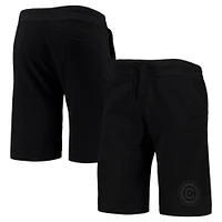 Men's Mitchell & Ness Chicago Fire All Black Fleece Shorts