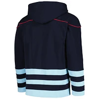 Men's Navy Chicago Fire Hockey Pullover Hoodie