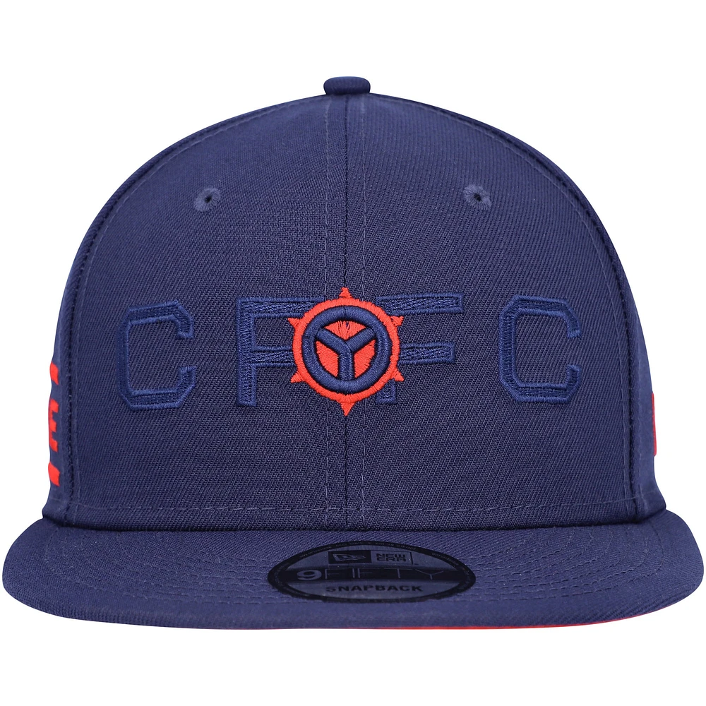 Men's New Era Navy Chicago Fire Kick Off 9FIFTY Snapback Hat
