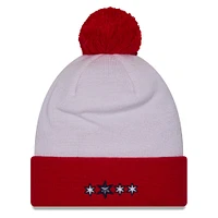 Men's New Era  White Chicago Fire Jersey Hook Cuff Knit Hat with Pom