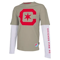 Men's Stadium Essentials Tan Chicago Fire Status Long Sleeve T-Shirt