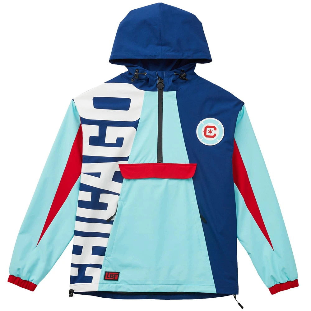 Unisex Live Breathe Futbol Light Blue Chicago Fire Tekker Half-Zip Anorak Jacket