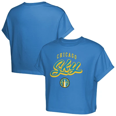 T-shirt bleu ciel pour fille avec fanion Chicago Sky City