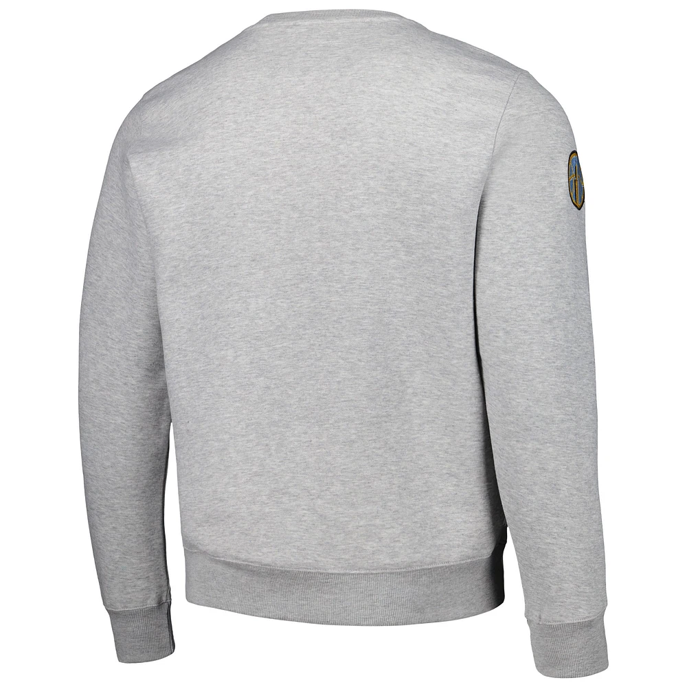 Unisex Heather Grey Chicago Sky Core Pullover Sweatshirt