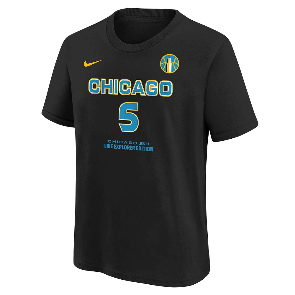 Unisex Nike Angel Reese Black Chicago Sky 2024 WNBA Draft Name & Number T-Shirt