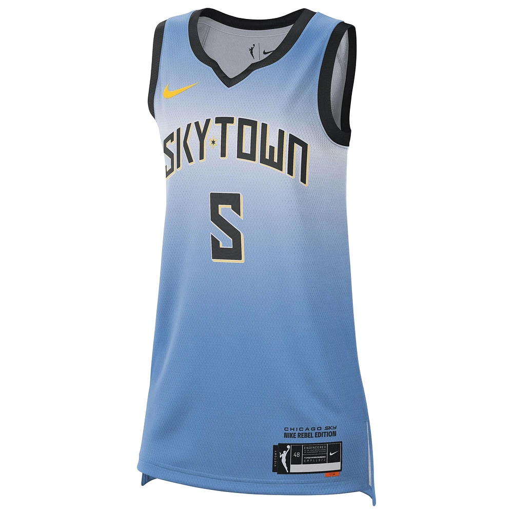 Unisex Nike Angel Reese Light Blue Chicago Sky Rebel Edition Player Jersey