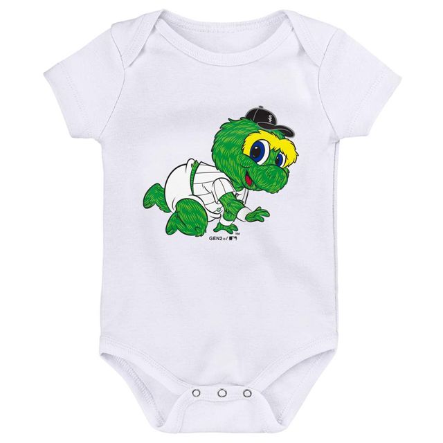 Ensemble de 3 bodys Born To Win des Chicago White Sox pour bébé, noir/blanc/gris
