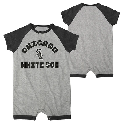 Barboteuse Chicago White Sox Extra Base Hit Raglan Full-Snap pour bébé