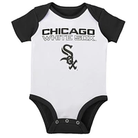 Infant White/Heather Gray Chicago White Sox Two-Pack Little Slugger Bodysuit Set