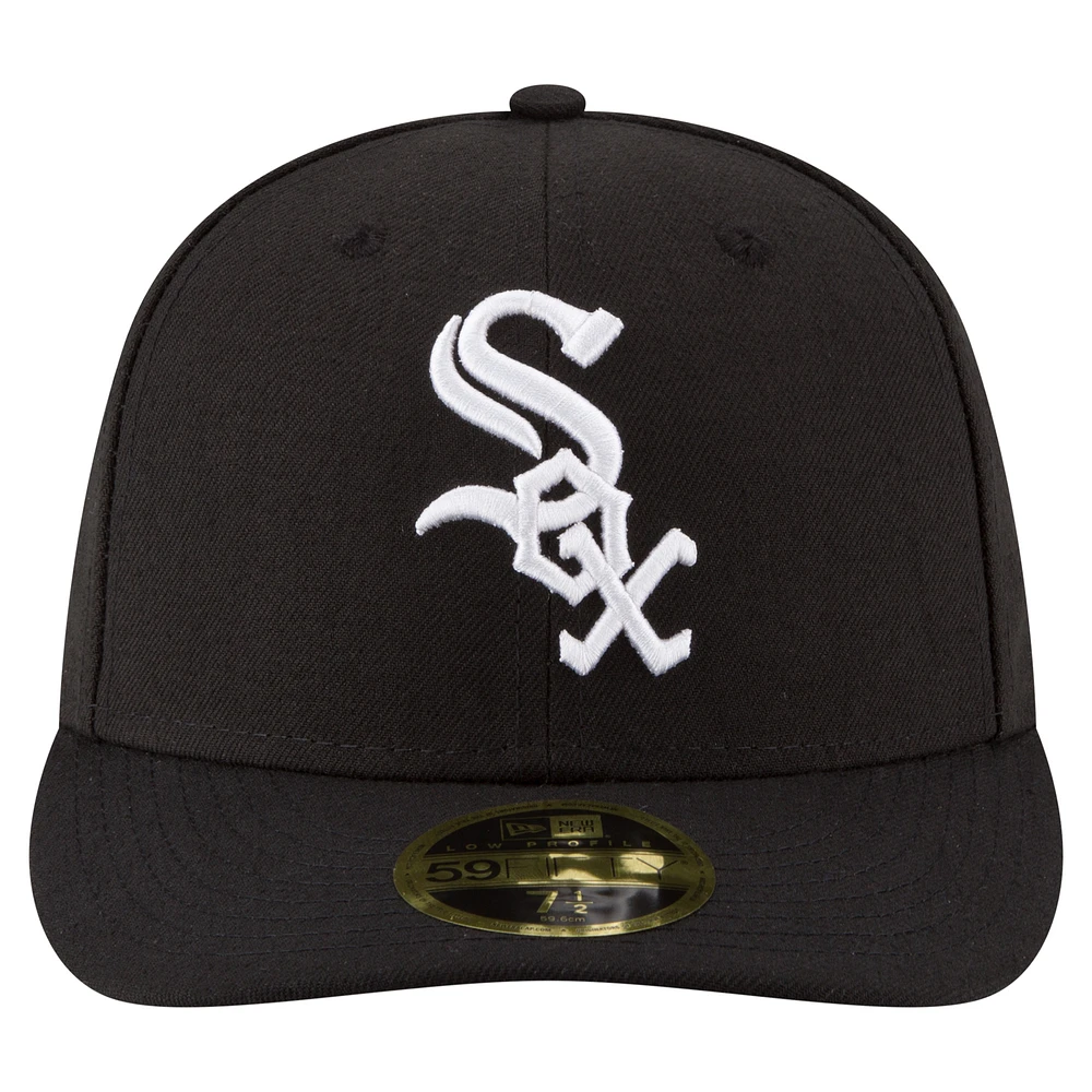 Men's New Era  Black Chicago White Sox 125th Anniversary Low Profile 59FIFTY Fitted Hat