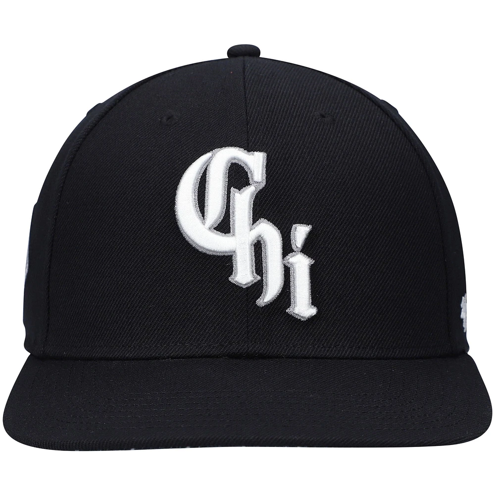 Men's '47 Black Chicago White Sox 2021 City Connect Captain Snapback Hat