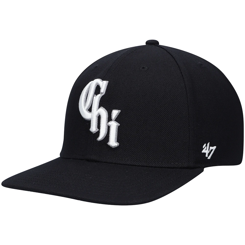 Men's '47 Black Chicago White Sox 2021 City Connect Captain Snapback Hat