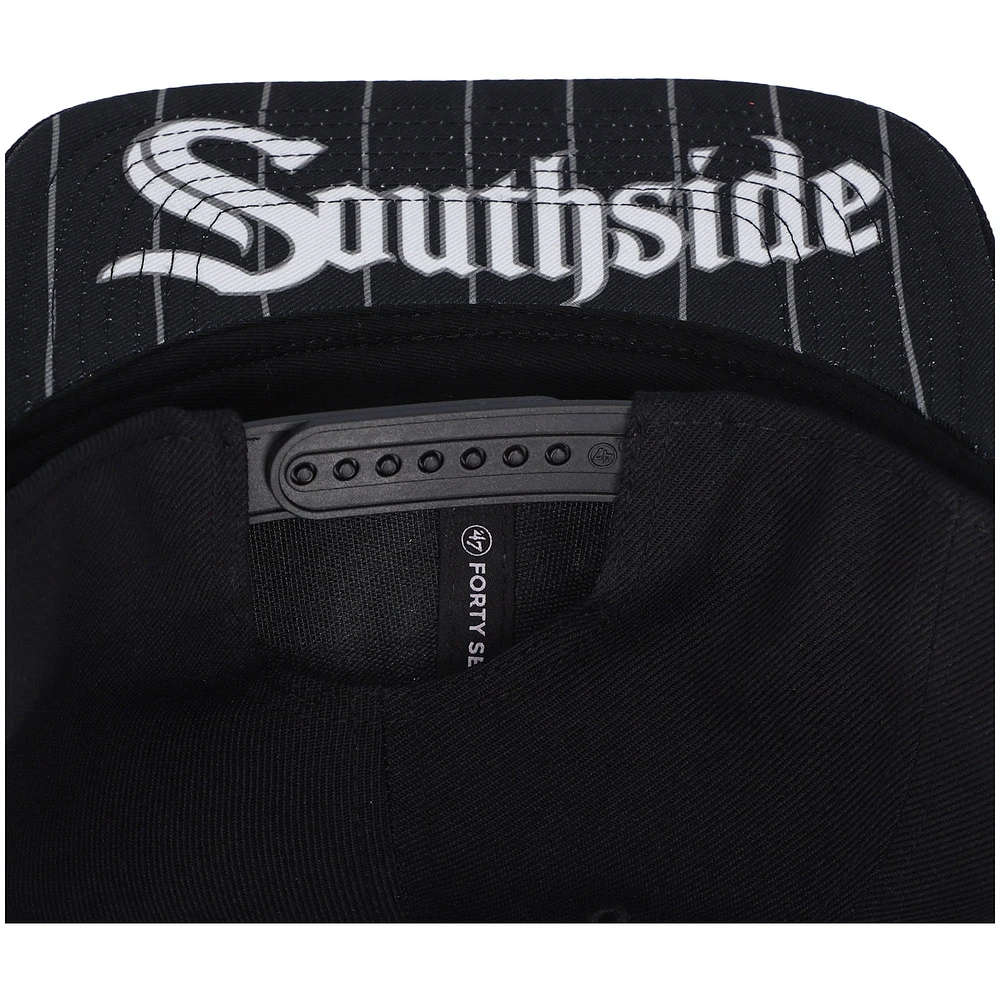 Men's '47 Black Chicago White Sox 2021 City Connect Captain Snapback Hat