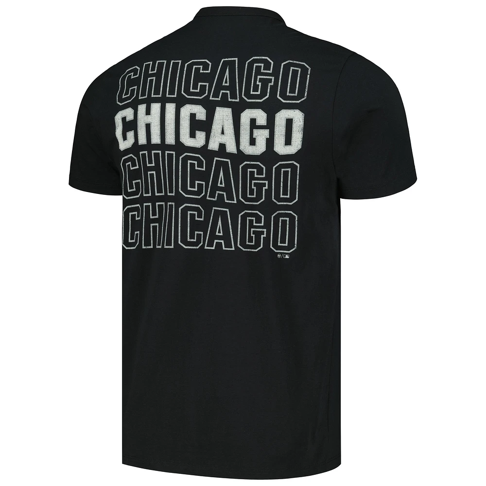 Men's '47 Black Chicago White Sox Hang Back Franklin T-Shirt