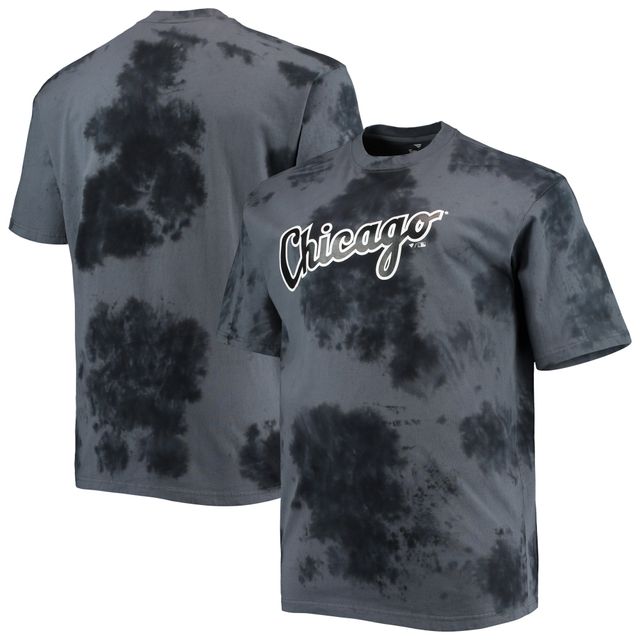 T-shirt à motif tie-dye Chicago White Sox Big & Tall pour homme, noir