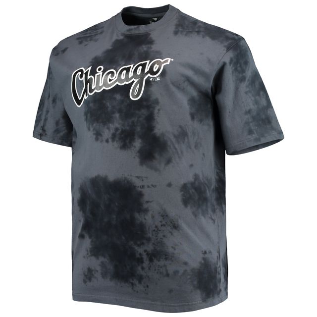 T-shirt à motif tie-dye Chicago White Sox Big & Tall pour homme, noir