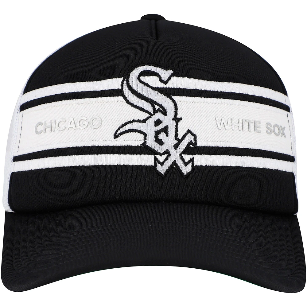 Casquette ajustable noire pour homme Chicago White Sox Sideline Trucker