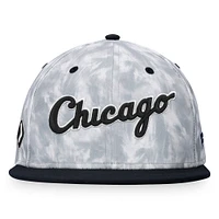 Casquette ajustée Chicago White Sox Smoke Dye Fanatics pour hommes, noir/blanc