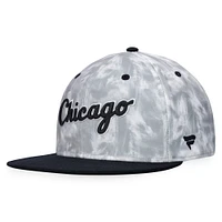 Casquette ajustée Chicago White Sox Smoke Dye Fanatics pour hommes, noir/blanc