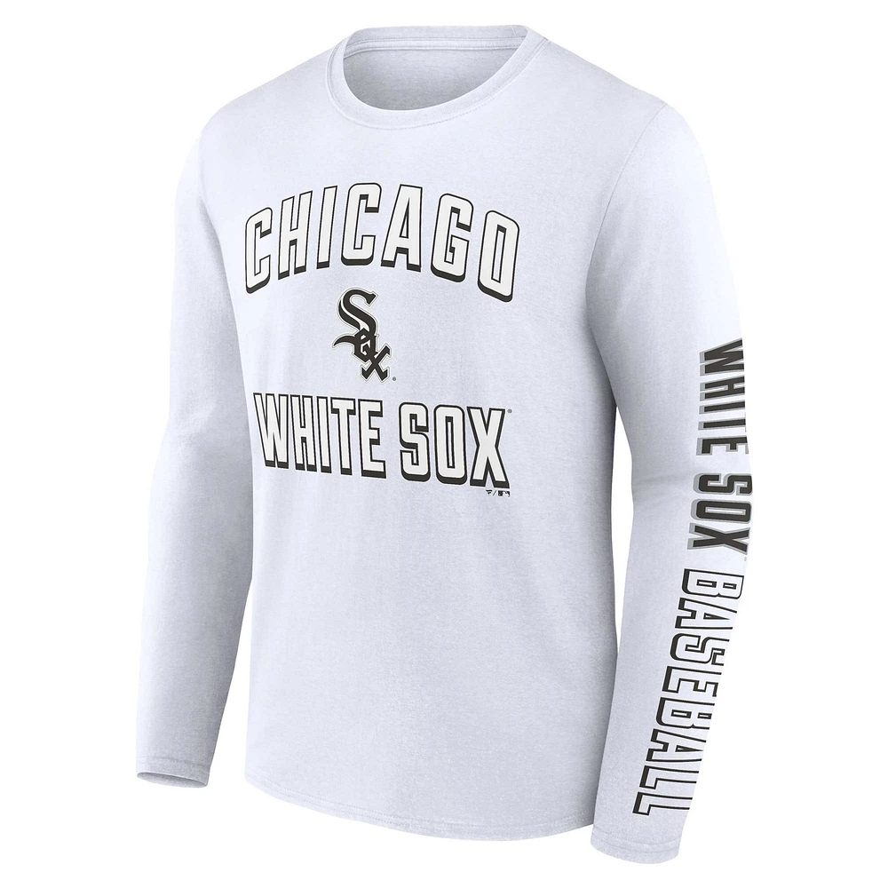 Men's Fanatics Black/White Chicago White Sox Two-Pack Combo T-Shirt Set