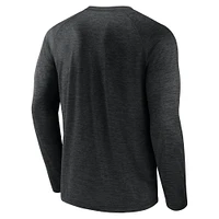 Men's Fanatics Black Chicago White Sox Heroic Play Raglan Long Sleeve T-Shirt