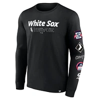Men's Fanatics Black Chicago White Sox Strike the Goal Long Sleeve T-Shirt