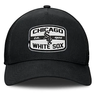 Men's Fanatics Black Chicago White Sox Team Patch A-Frame Trucker Snapback Hat