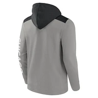Sweat à capuche entièrement zippé pour hommes Fanatics gris/noir Chicago White Sox Ace