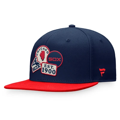 Casquette ajustée Fanatics Navy Chicago White Sox Heritage Patch pour hommes