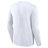 Men's Fanatics White Chicago Sox Pressbox Long Sleeve T-Shirt