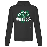 Men's Levelwear Black Chicago White Sox St. Patrick's Day Relay Shamrock Pullover Hoodie