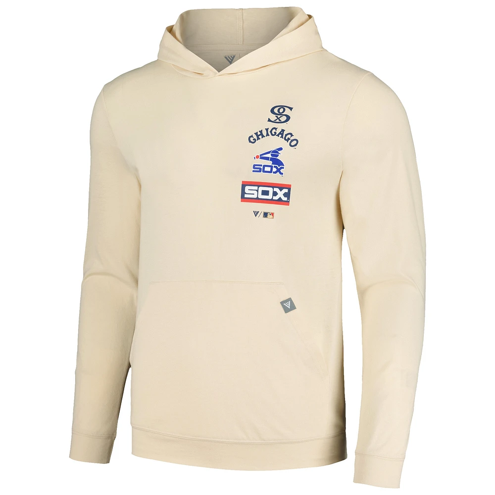 Men's Levelwear Cream Chicago White Sox Base Line Pullover Hoodie