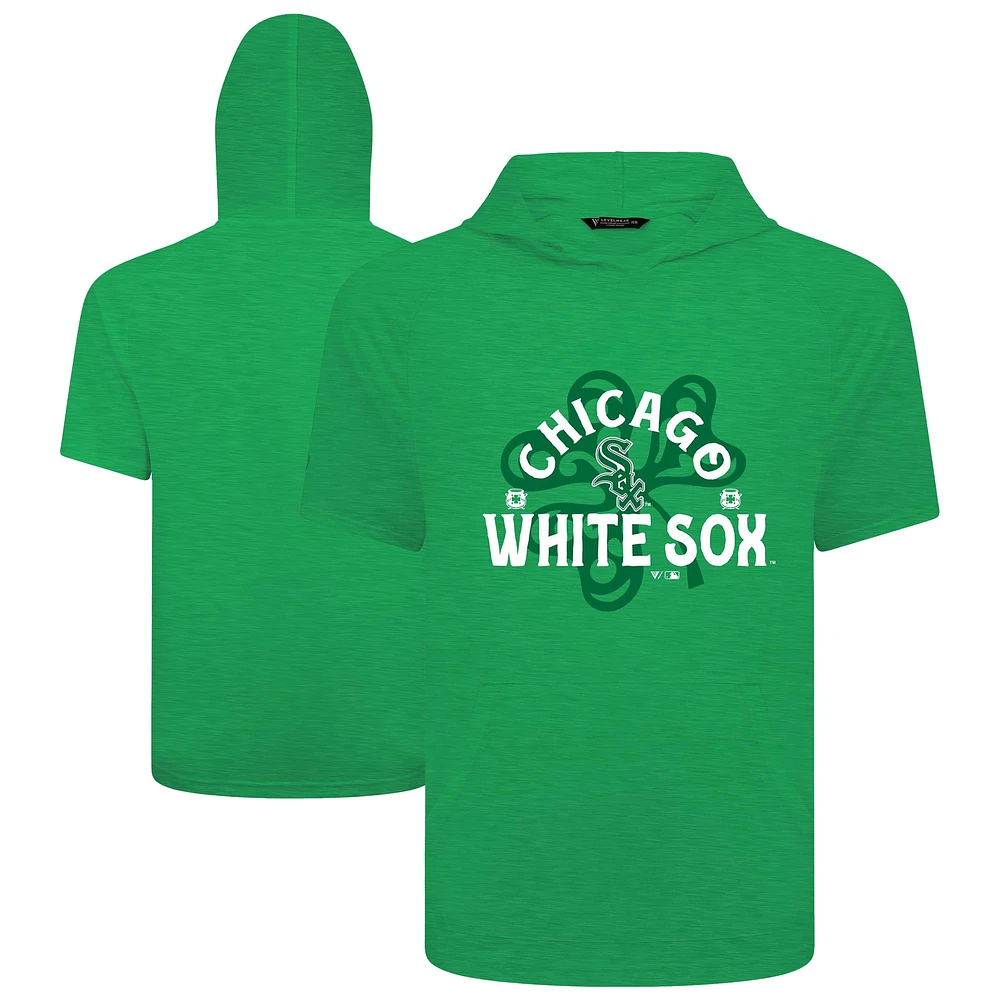 Men's Levelwear Green Chicago White Sox St. Patrick's Day Phase Shamrock Short Sleeve T-Shirt Hoodie