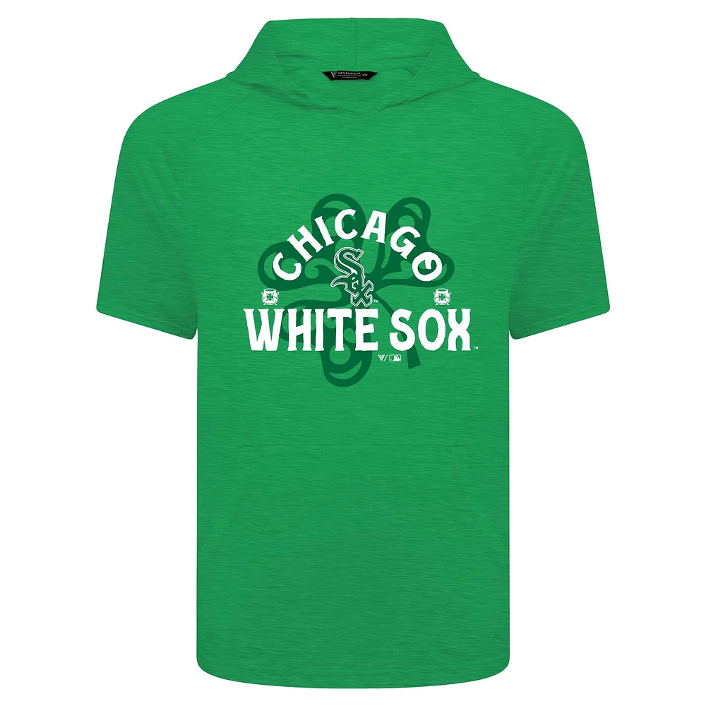 Men's Levelwear Green Chicago White Sox St. Patrick's Day Phase Shamrock Short Sleeve T-Shirt Hoodie