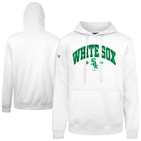 Men's Levelwear  White Chicago Sox St. Patrick's Day Podium Plaid Pullover Hoodie