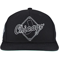Men's Mitchell & Ness Black Chicago White Sox Double Up Snapback Hat
