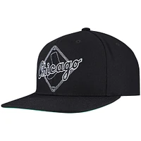 Men's Mitchell & Ness Black Chicago White Sox Double Up Snapback Hat