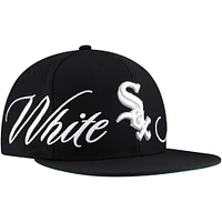 Men's Mitchell & Ness Black Chicago White Sox Just Don x MLB Lux Script Snapback Hat