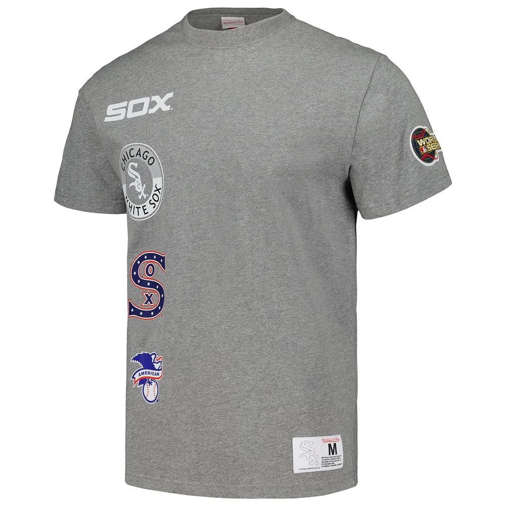 Men's Mitchell & Ness Heather Gray Chicago White Sox Cooperstown Collection City T-Shirt