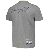 Men's Mitchell & Ness Heather Gray Chicago White Sox Cooperstown Collection City T-Shirt