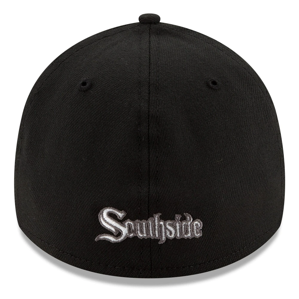 Men's New Era Black Chicago White Sox 2021 City Connect 39THIRTY Flex Hat