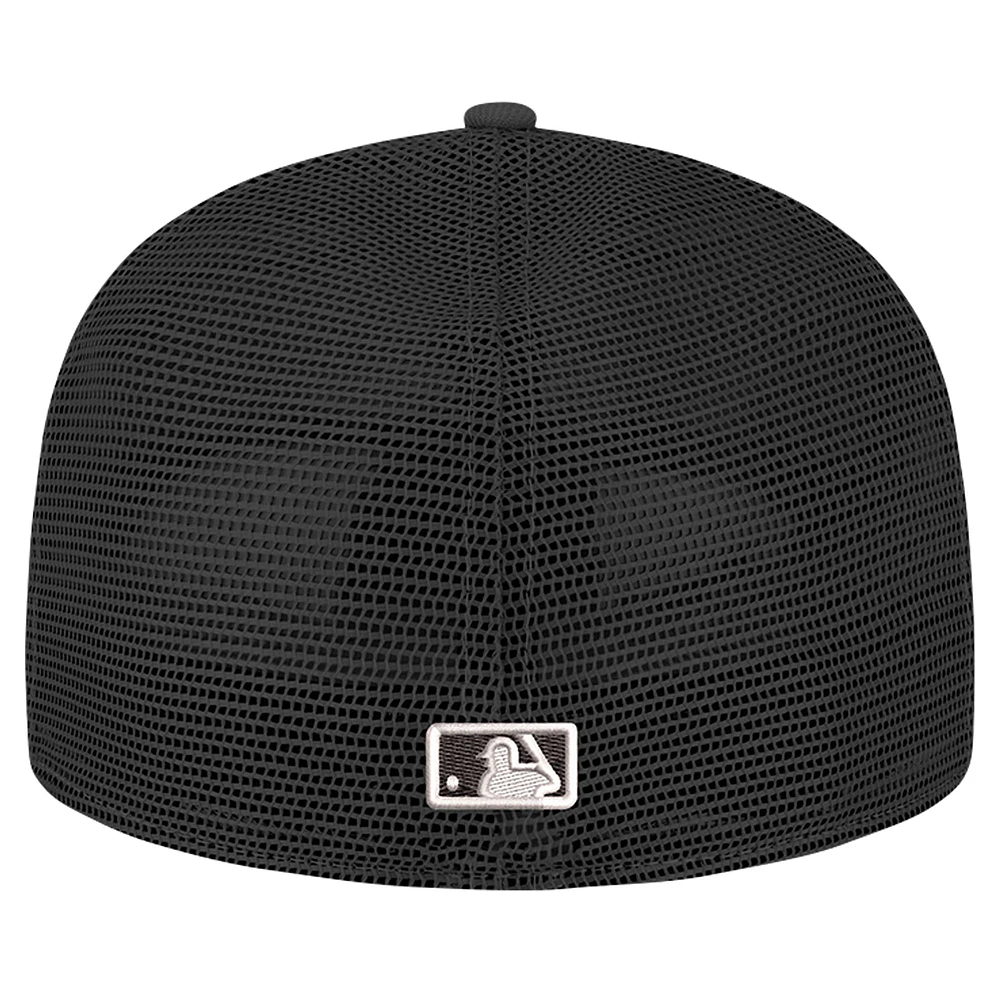 Men's New Era Black Chicago White Sox 59FIFTY Trucker Fitted Hat