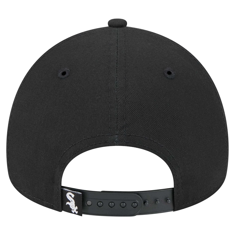 Men's New Era Black Chicago White Sox 9FORTY A-Frame Adjustable Hat