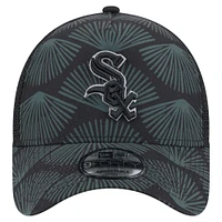 Men's New Era  Black Chicago White Sox 9FORTY A-Frame Trucker Adjustable Hat