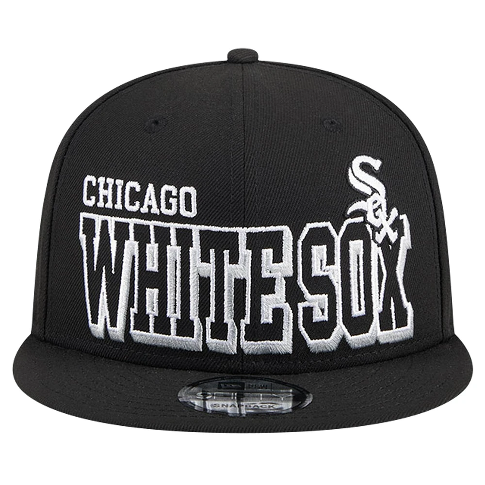 Men's New Era Black Chicago White Sox Game Day Bold 9FIFTY Snapback Hat