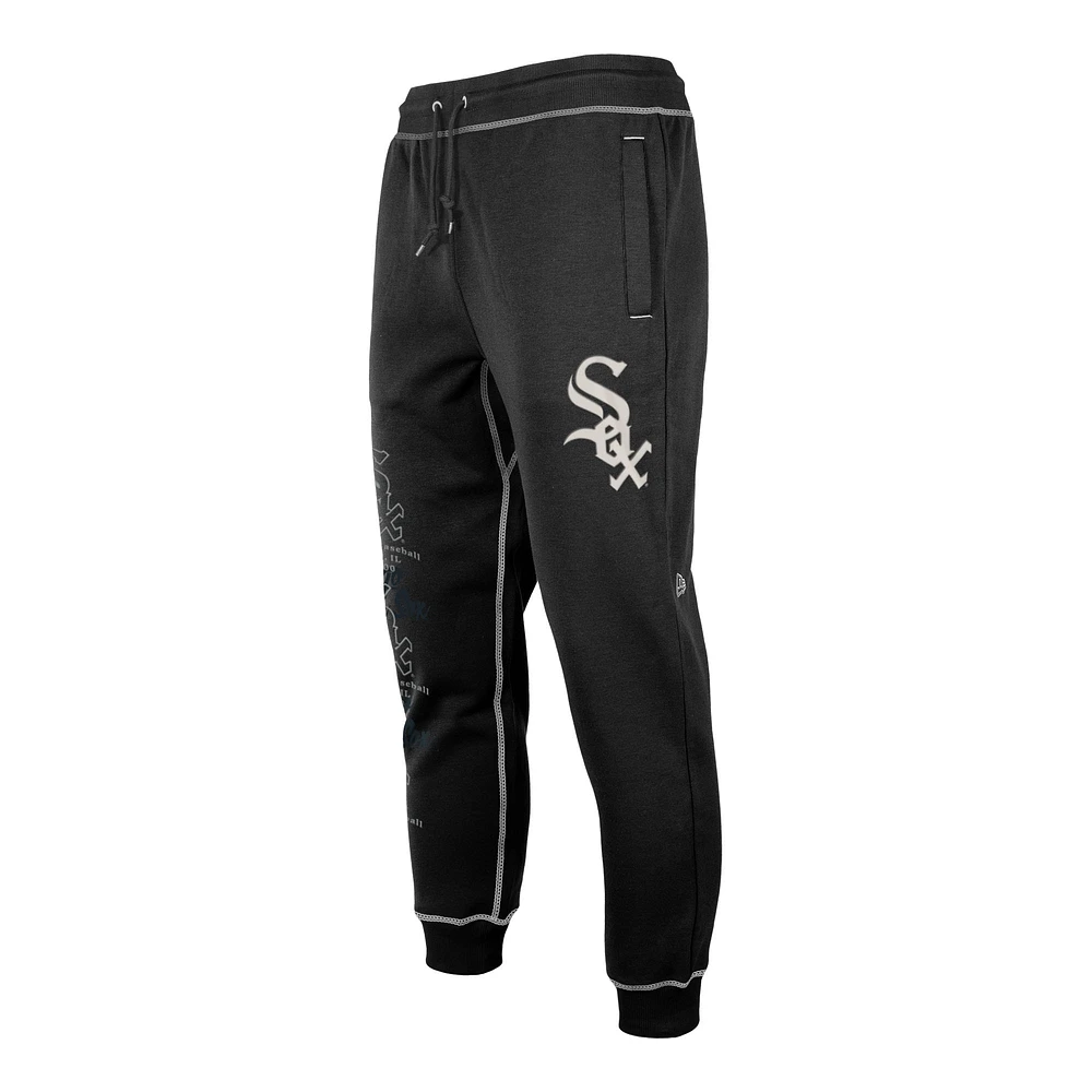 Pantalon de jogging fendu pour homme Chicago White Sox Team New Era noir