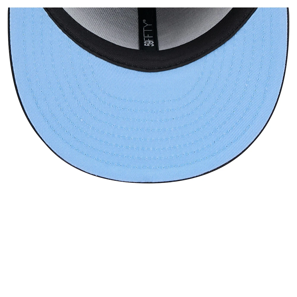 Men's New Era Black Chicago White Sox Tonal Koi 59FIFTY Fitted Hat